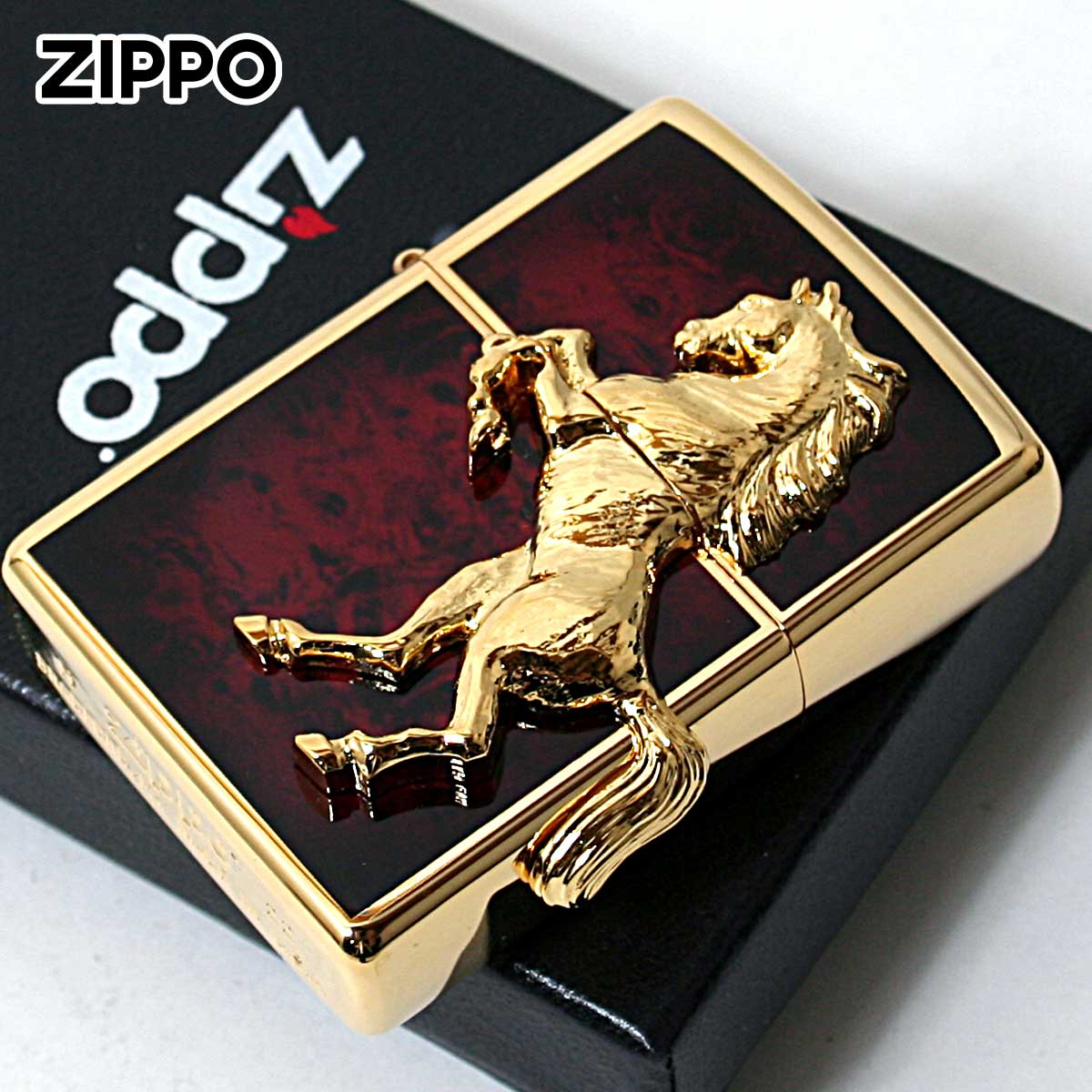 ZIPPO（ジッポー） ジッポライター 馬 ホース 2面連続メタル