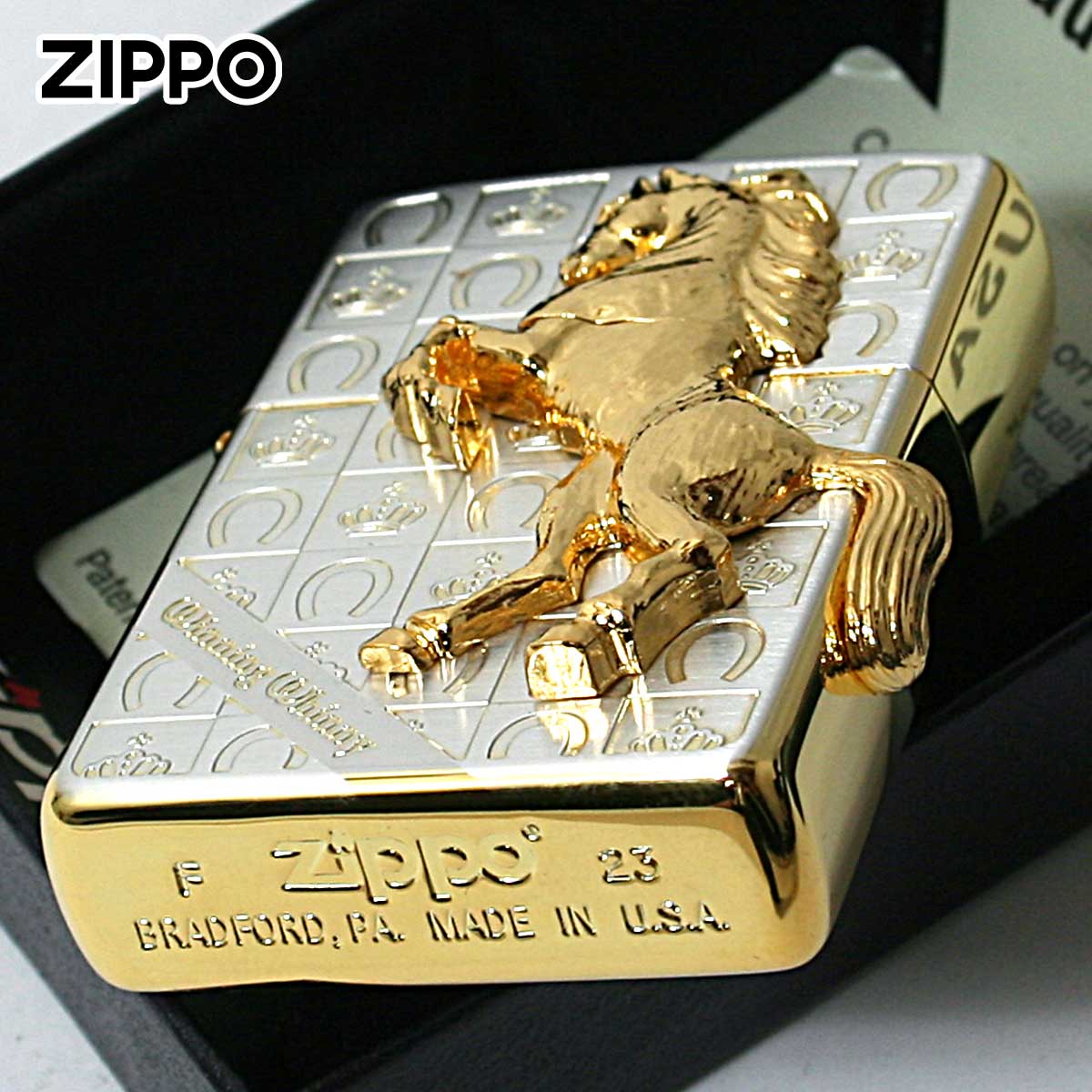 ZIPPO（ジッポー） ジッポライター 馬 ホース 2面連続メタル