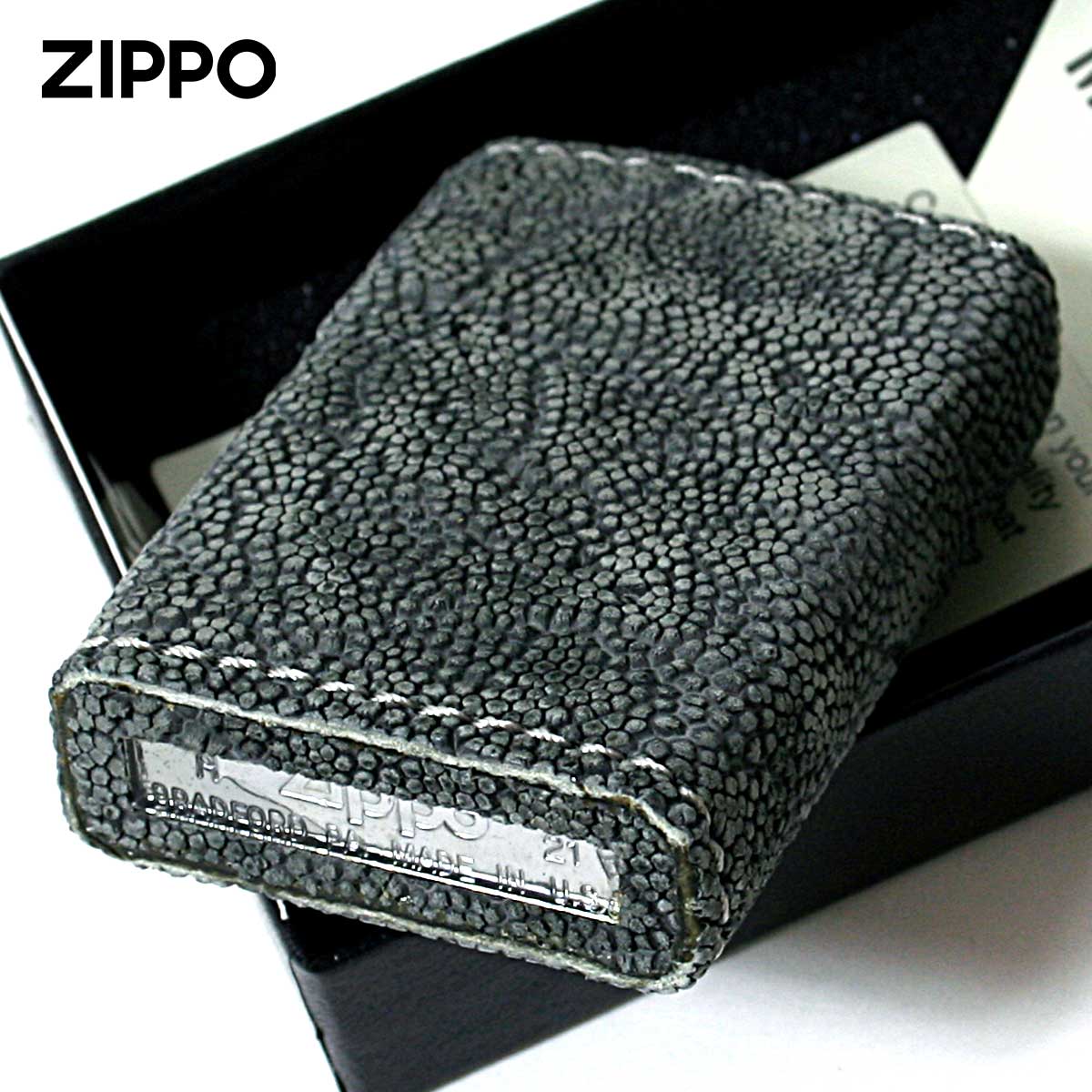 ZIPPO（ジッポー） ジッポライター 革巻き 本革 アフリカ 象