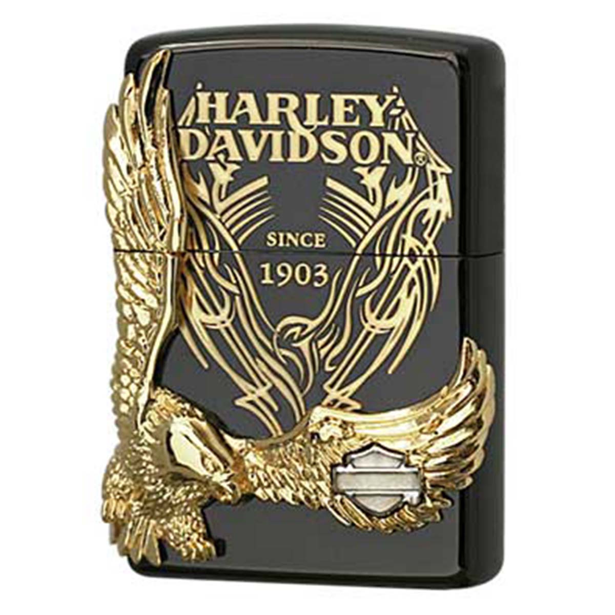 Zippo ジッポライター ハーレーダビッドソン 日本限定モデル Harley Davidson ブラックイオンコーティング メタル HDP-15