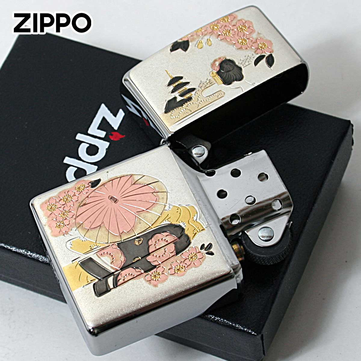 ZIPPO(ジッポー) ジッポライター 電鋳板 プレート貼り 和柄 伝統工芸 ZIPPO(ジッポー) ジッポライター 電鋳板 プレート貼り 和柄 伝統工芸