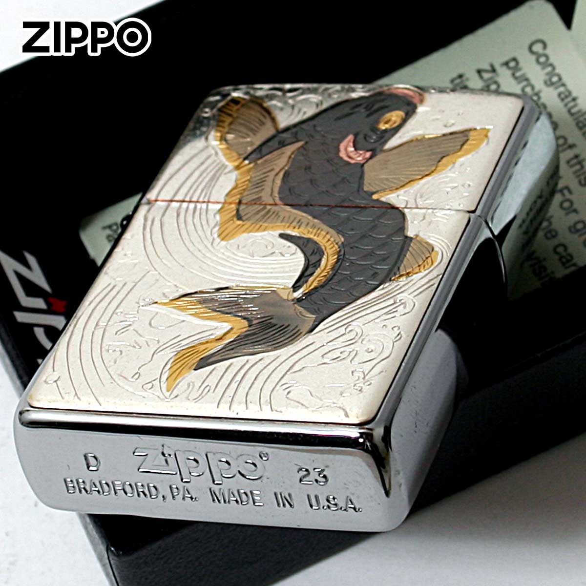 ZIPPO（ジッポー） ジッポライター 電鋳板 プレート貼り 和柄 伝統工芸 
