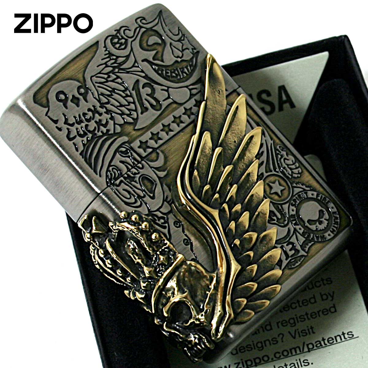 スカル　ドクロ　ガイコツ zippo ３色セット売り スカルドクロガイコツ zippo 3色セット売り