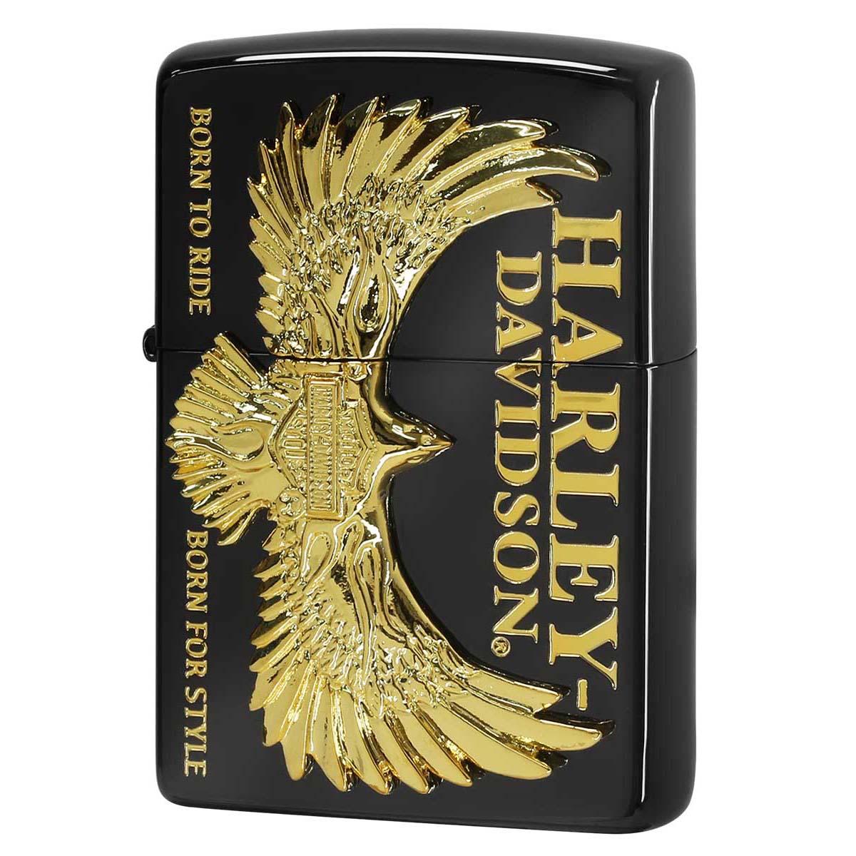 Zippo ジッポライター ハーレーダビッドソン Harley Davidson ブラックイオンコーティングフライングイーグル メタル HDP-78