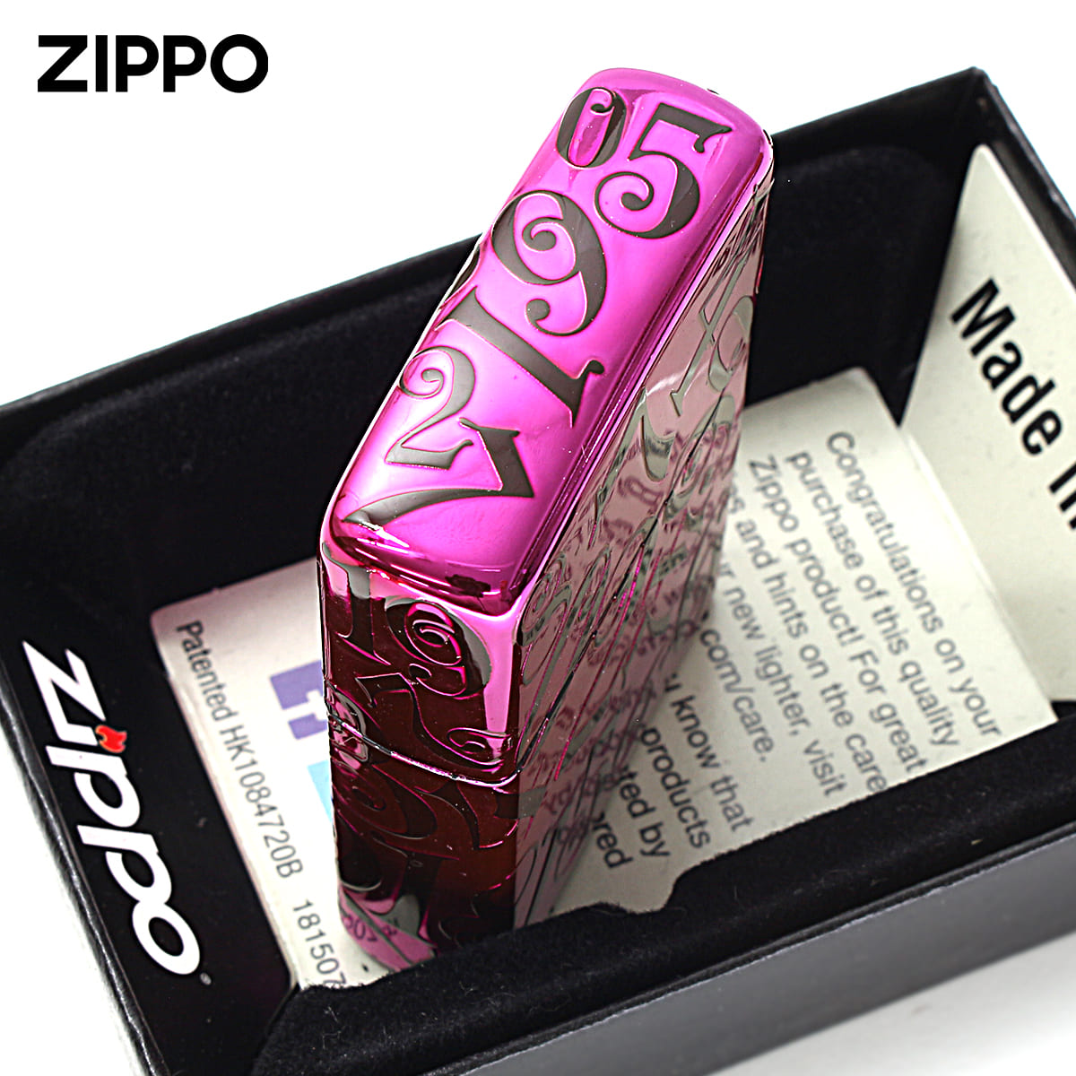 Zippo ジッポー ダイヤル 数字 ランダム イオンマットBK 銀サシ