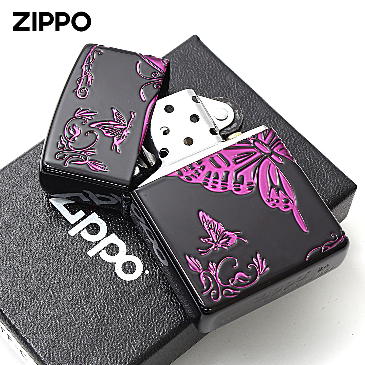 ZIPPO Zippo ジッポライター 蝶々 バタフライ アラベスク 唐草 3