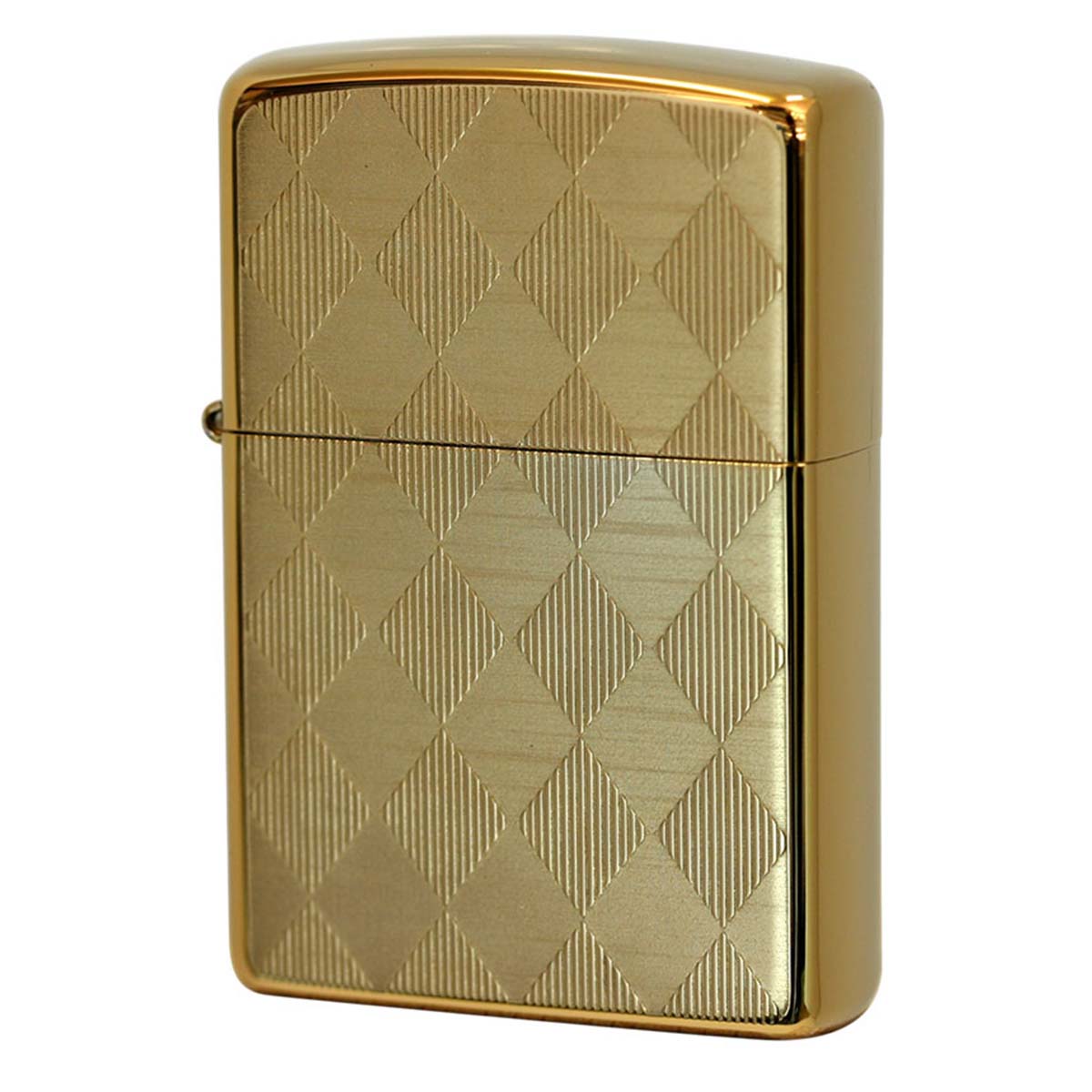 チェッカー Zippo ジッポライター アーガイル柄 ゴールド チタン 