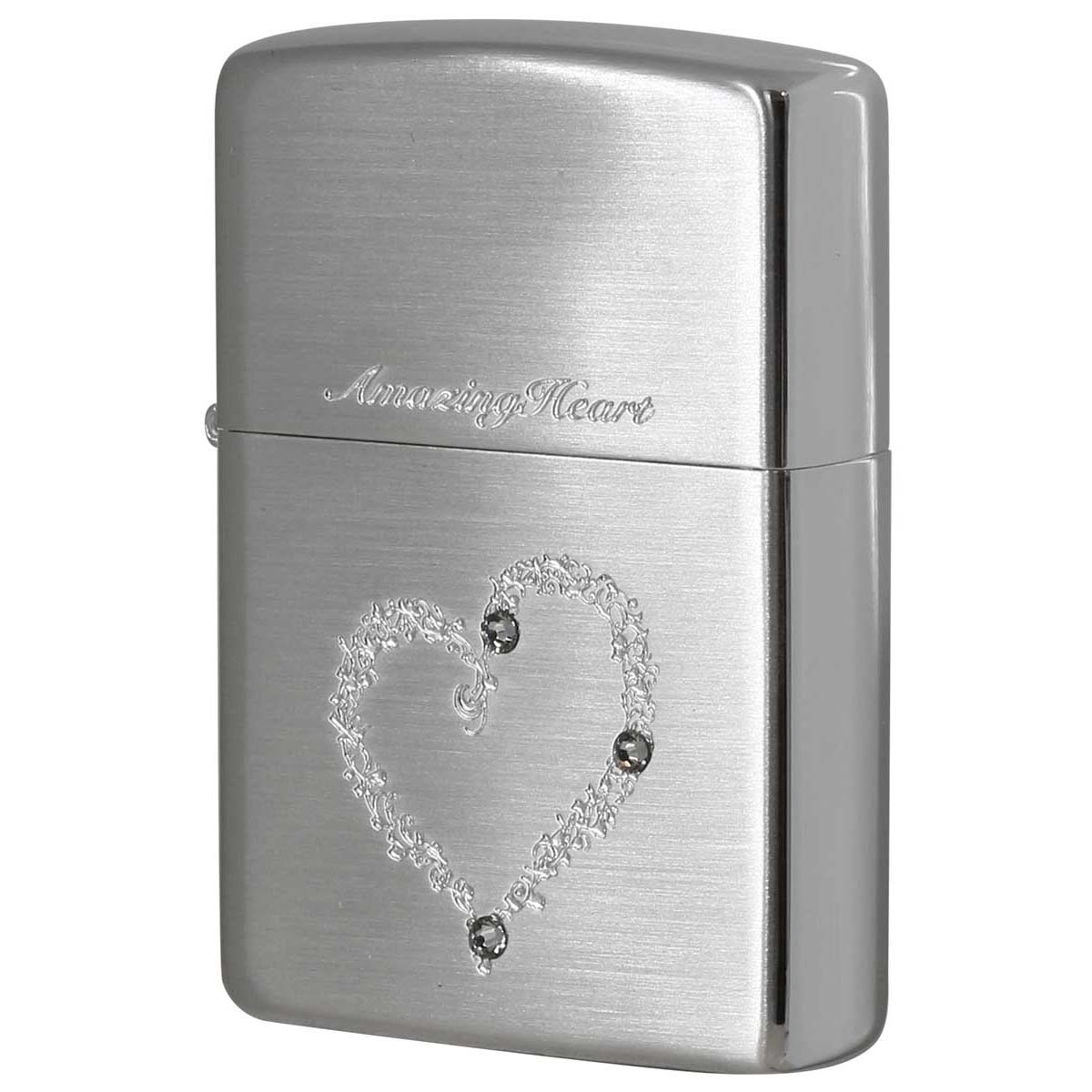 ZIPPO Zippo ジッポライター アメージングハート スワロフスキー 銀 