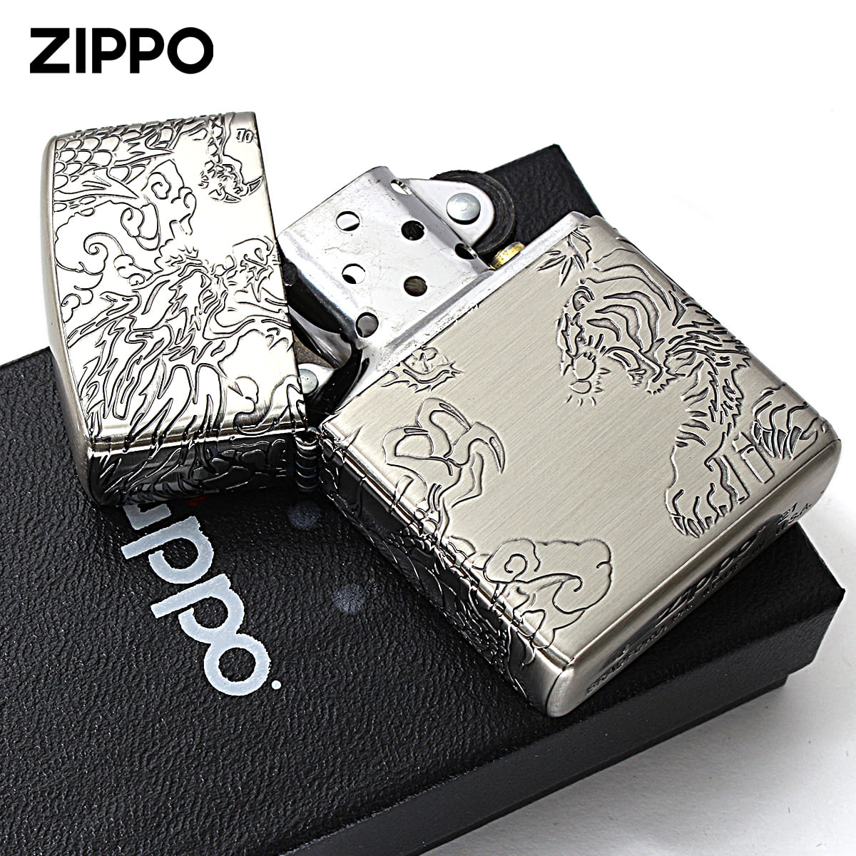 ZIPPO（ジッポー） ジッポライター 龍虎 ドラゴン タイガー 4面連続 