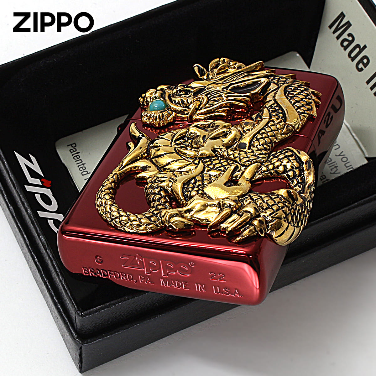 楽天市場】ZIPPO ライター 限定100個ドラゴンメタル 龍 ジッポ