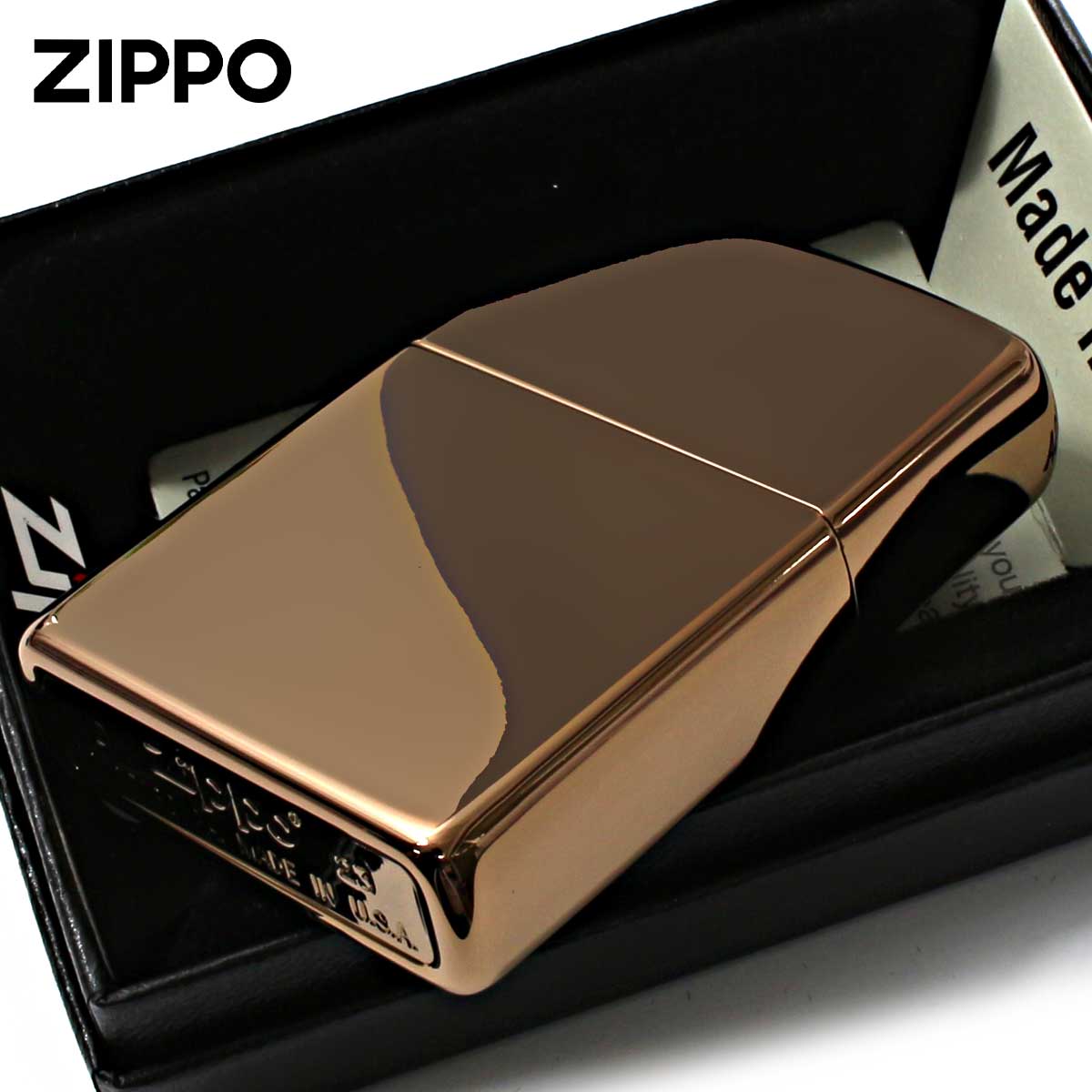 ZIPPO（ジッポー） ジッポライター 無地 ローズゴールド 鏡面