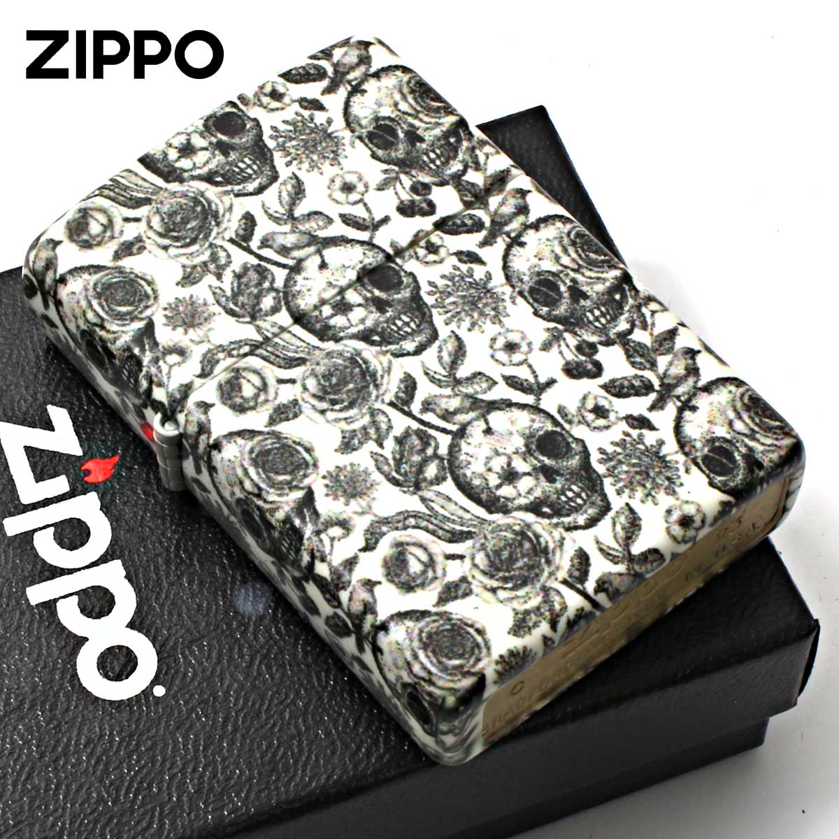 スカル（ZIPPO） Zippo ジッポライター スカル ドクロ 骸骨 薔薇