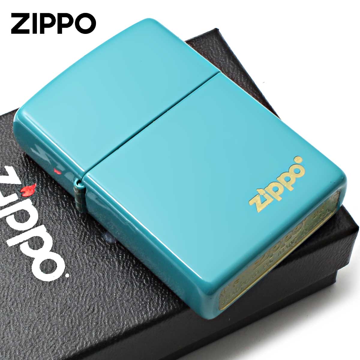 ZIPPO ジッポ ライター ターコイズ ZIPPO Zippo ジッポライター ターコイズ ジッポ ロゴ Flat