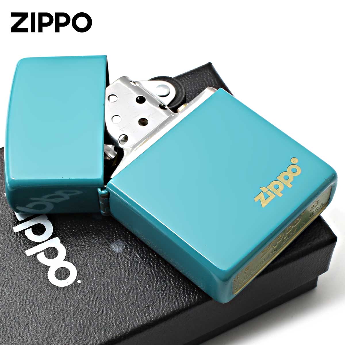 ZIPPO ジッポ ライター ターコイズ ZIPPO Zippo ジッポライター ターコイズ ジッポ ロゴ Flat