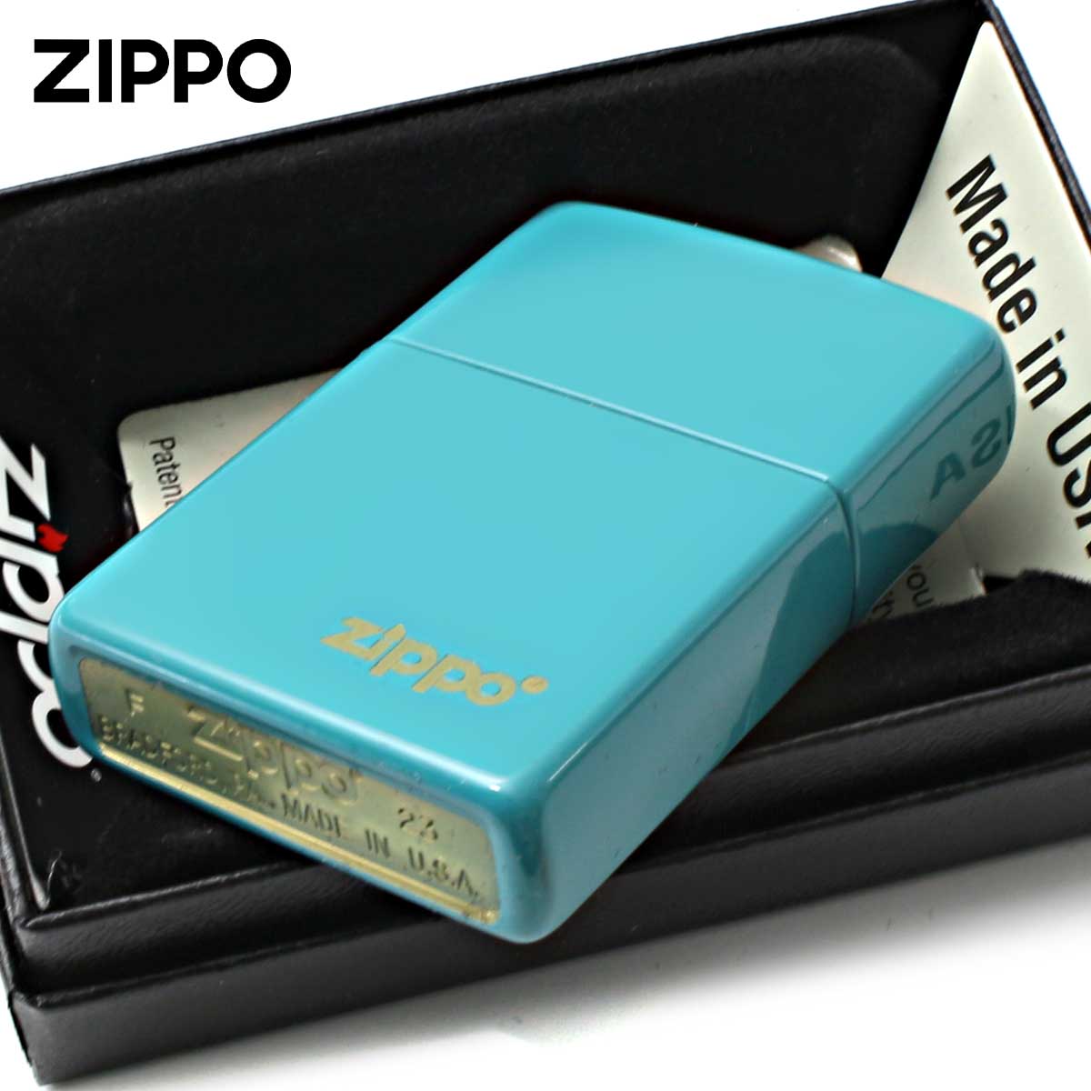 ZIPPO ジッポ ライター ターコイズ ZIPPO Zippo ジッポライター ターコイズ ジッポ ロゴ Flat