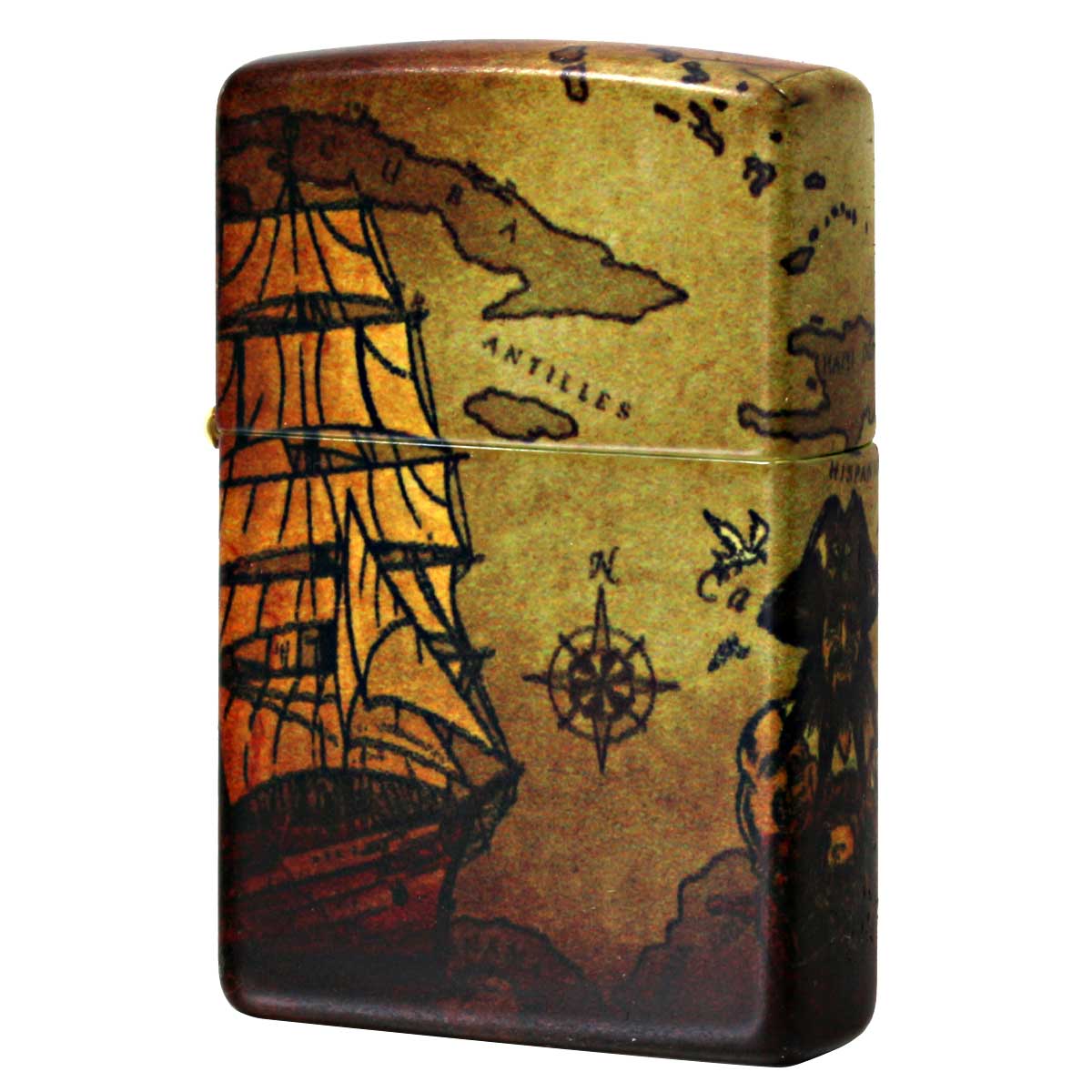 ZIPPO（ジッポー） ジッポライター 海賊 海賊船 地図 Pirate Ship 全面