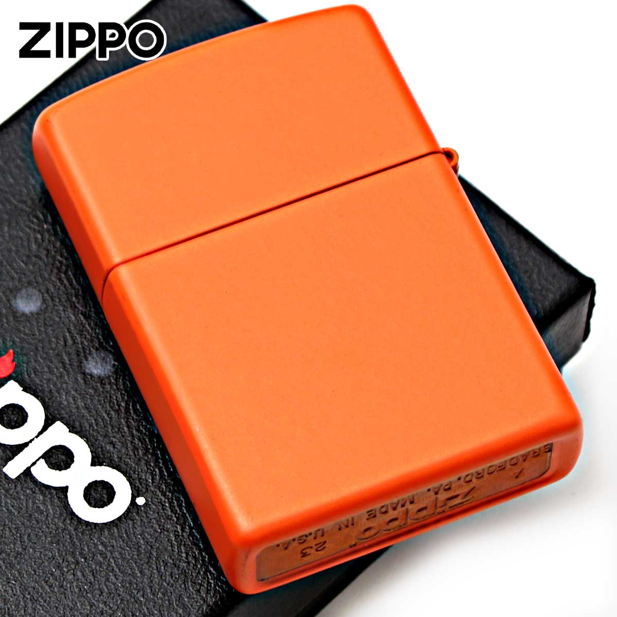 Zippo ジッポライター 無地 オレンジ マット Orange Matte 塗装
