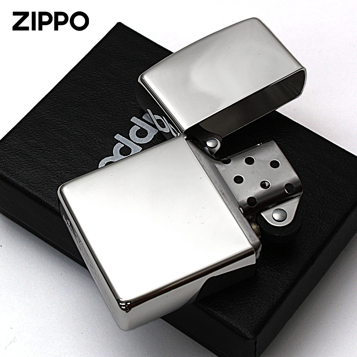 Zippo ジッポライター 無地 100 ミクロン ＃200 ミラー 鏡面 ポリッシュ 銀メッキ 80001