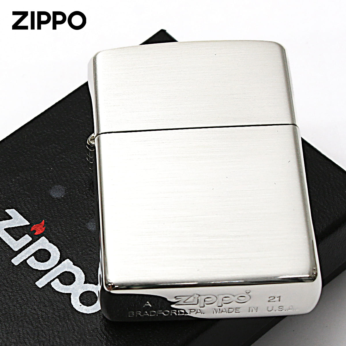 ZIPPO 高純度銀めっき100μ 200番 サテーナ 80002 正規品 銀