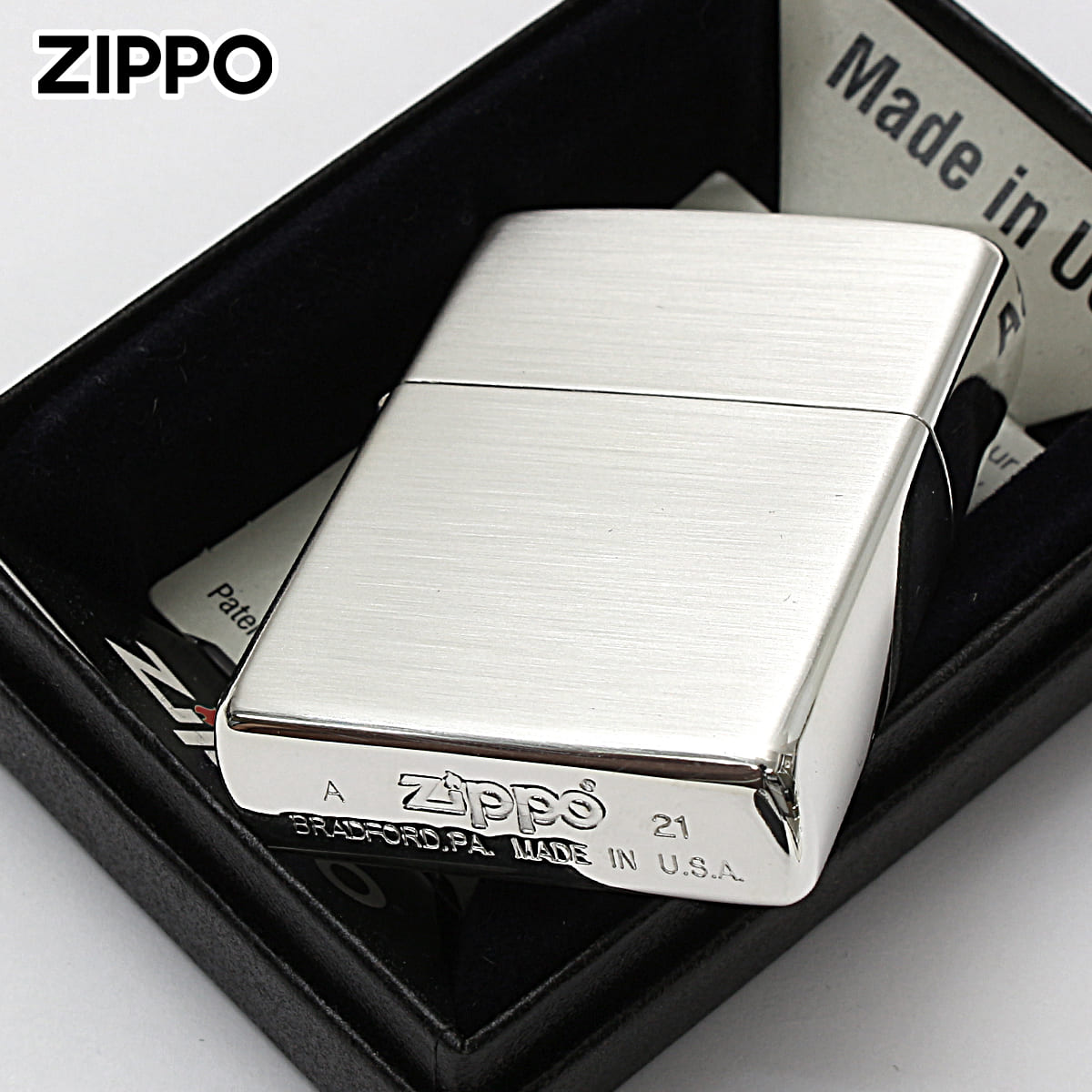 ZIPPO Zippo ジッポライター 無地 100 ミクロン ＃200 サテーナ