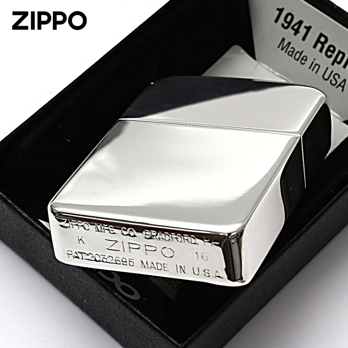 Zippo未使用新品 1941年レプリカ 100ミクロン銀メッキ ZIPPO ライター 1941 復刻 レプリカ 高純度銀メッキ 100ミクロン