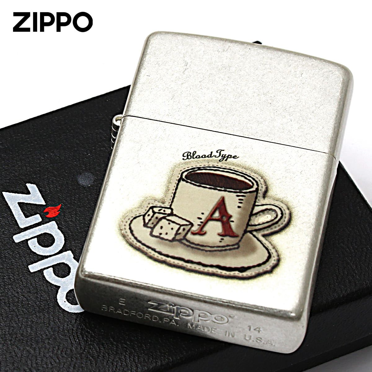 売れ筋介護用品も！ ZIPPO Zippo ジッポライター 血液型 コーヒーカップ 銀メッキ その他