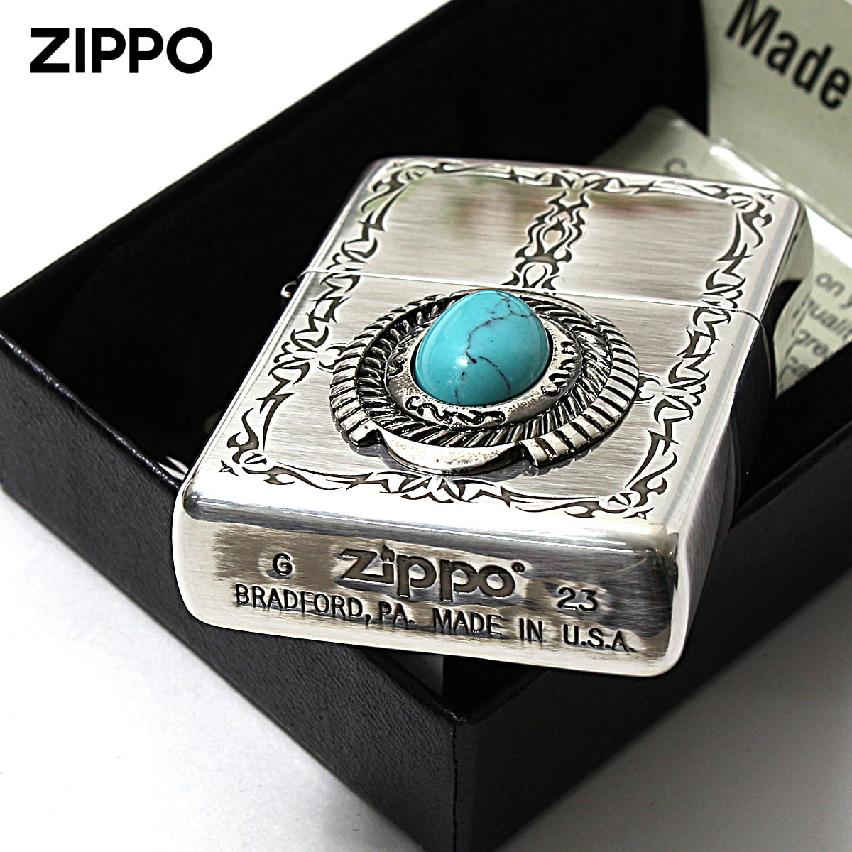 ZIPPO Zippo ジッポライター イミテーションストーン ターコイズ