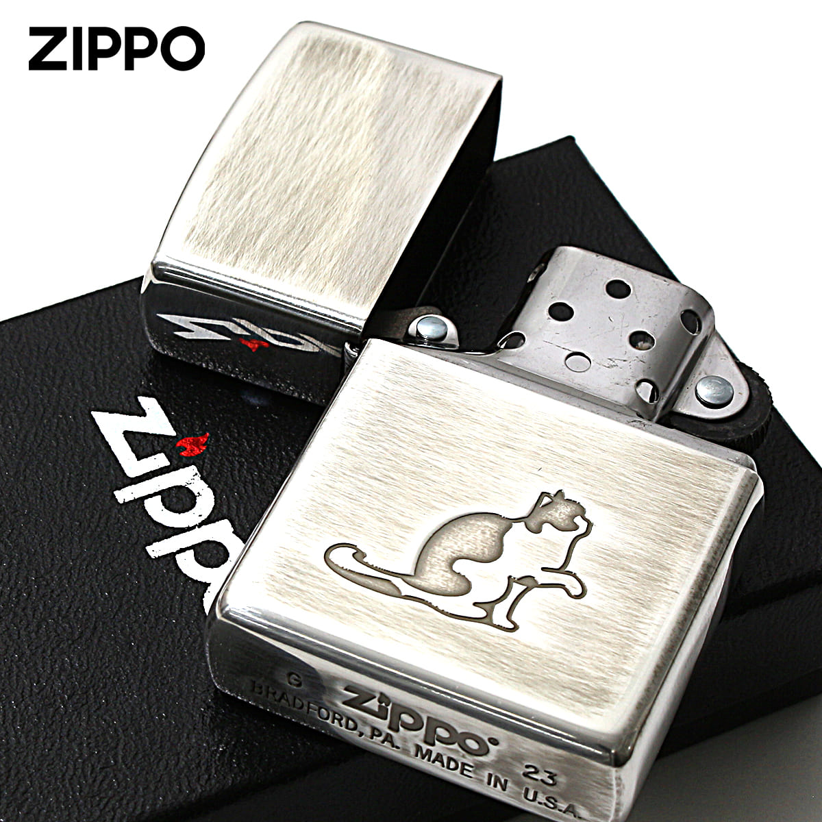 ZIPPO Zippo ジッポライター ネコ 猫 Cat Pau キャットポー SV