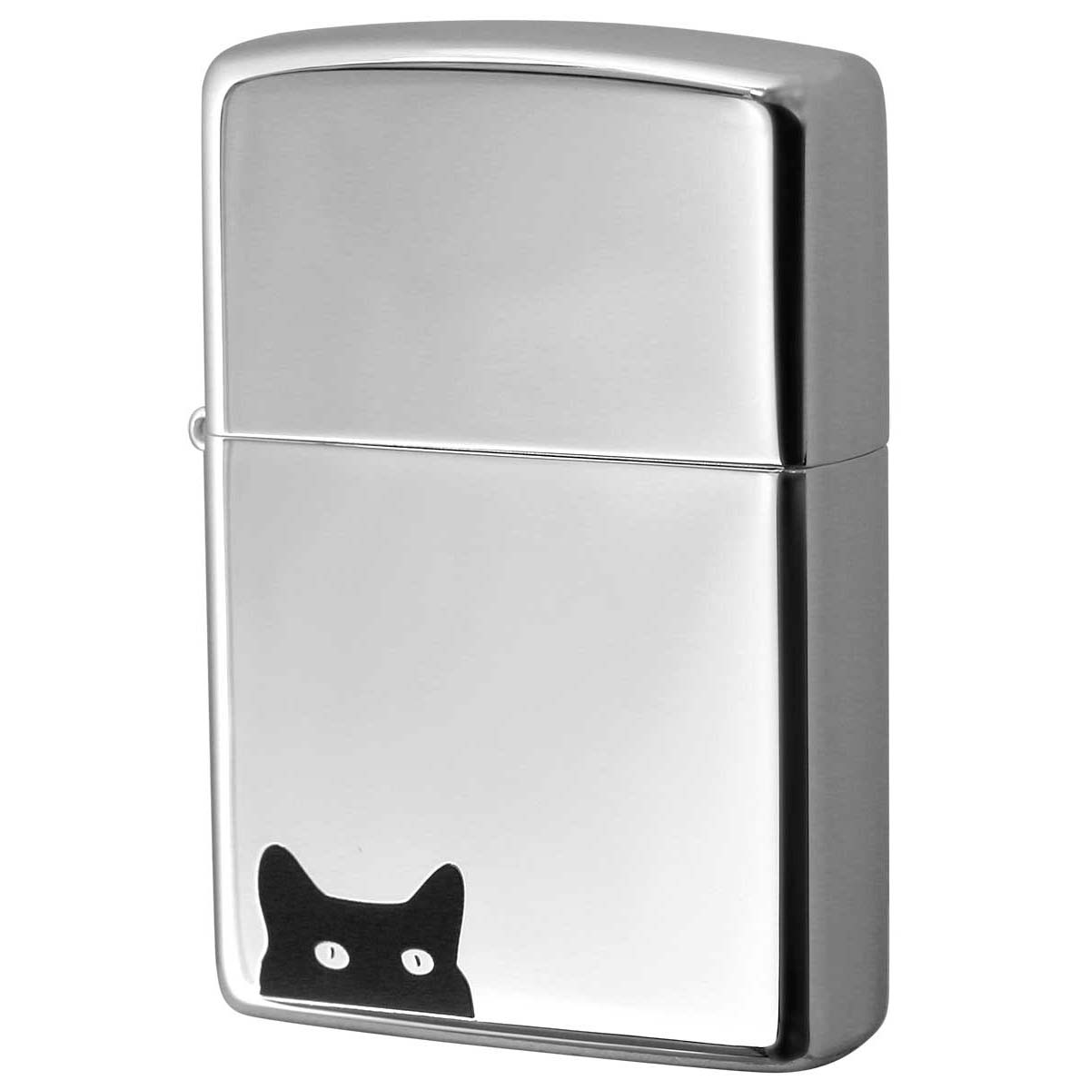Zippo ジッポライター ネコ 猫 Cat's eye キャットアイ 鏡面 ポリッシュ 銀メッキ 80044 プレゼント 贈り物 女性 かわいい メール便可 | ZIPPO