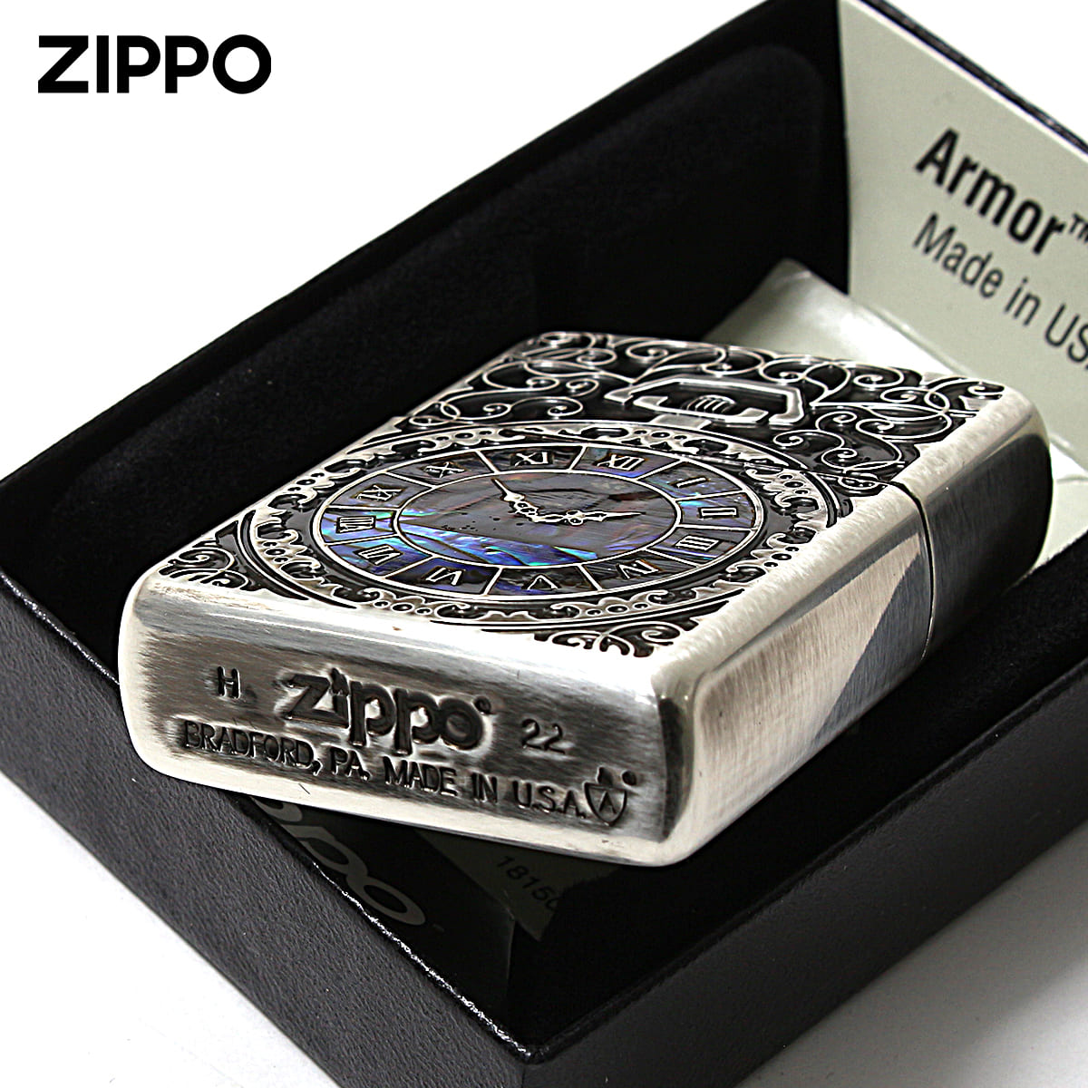 シェル Zippo ジッポライター アーマー シェルウォッチ 貝 インレイ 