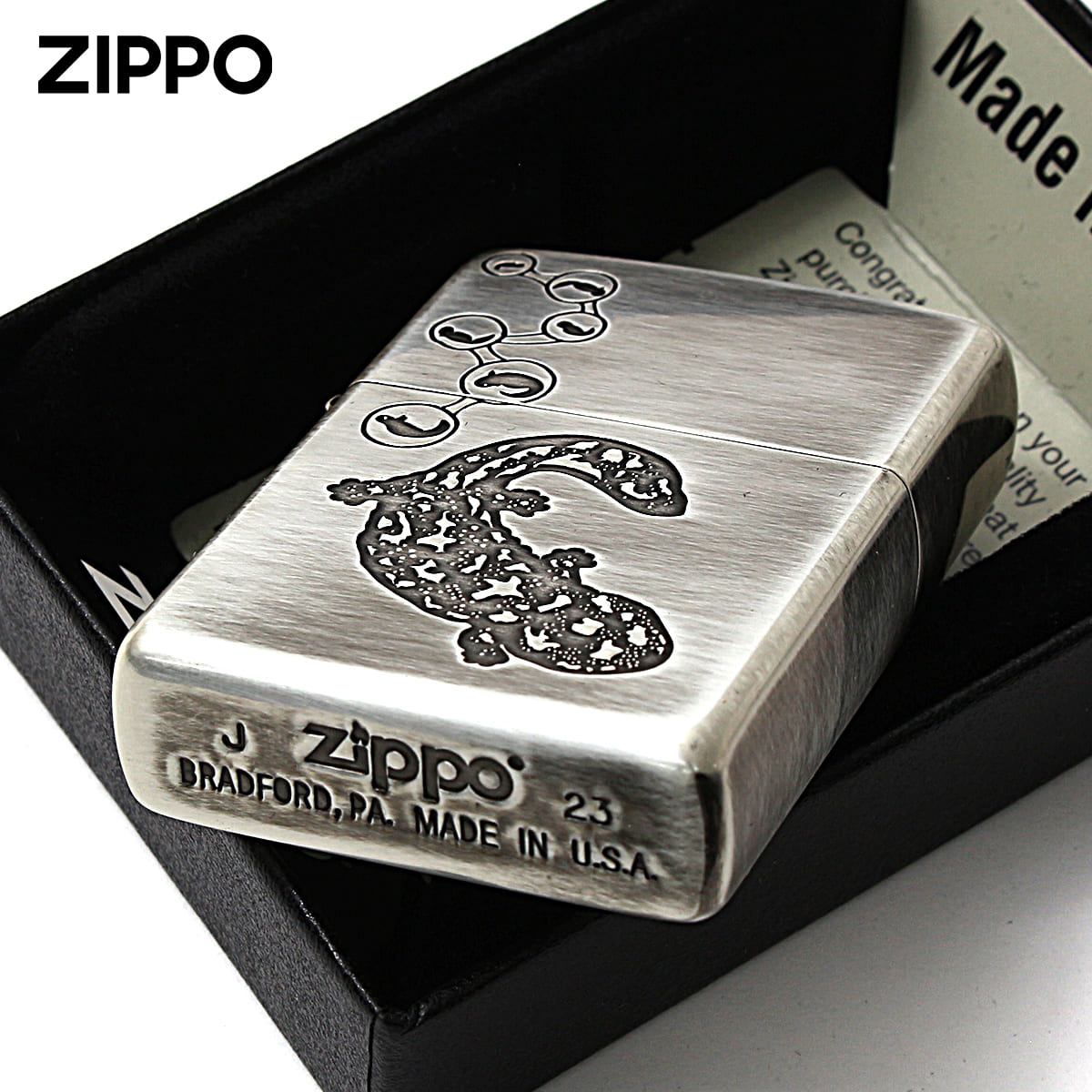 Zippo Ukiyoe Ocean Big Wave Japanese Mt. Fuji Electroforming