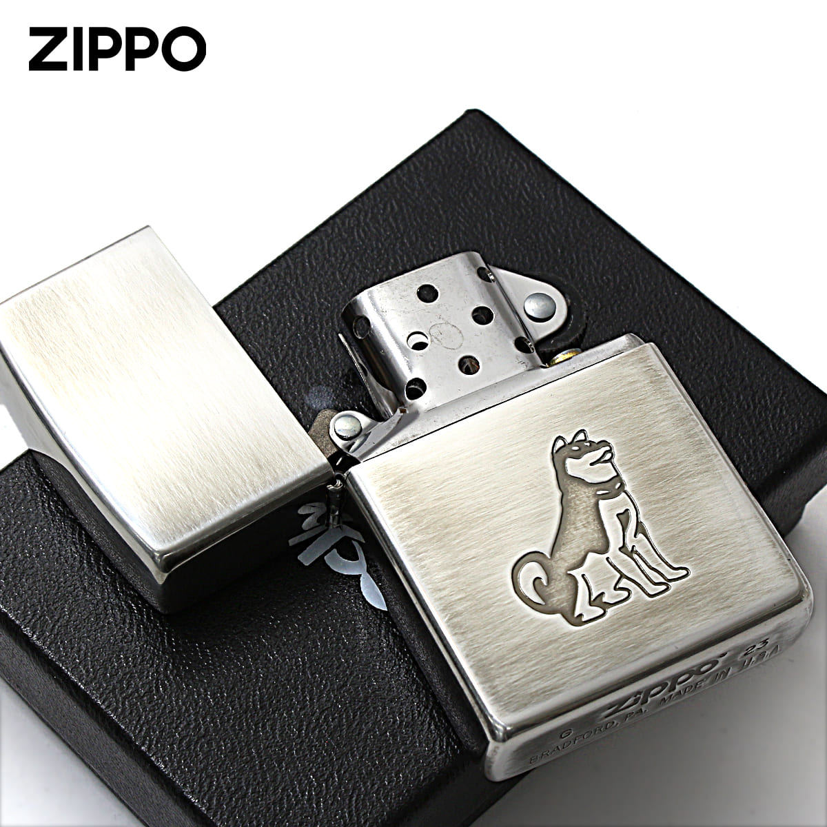 新品即決 ジッポライター Zippo ZIPPO 柴犬 銀 動物 いきものモチーフ その他