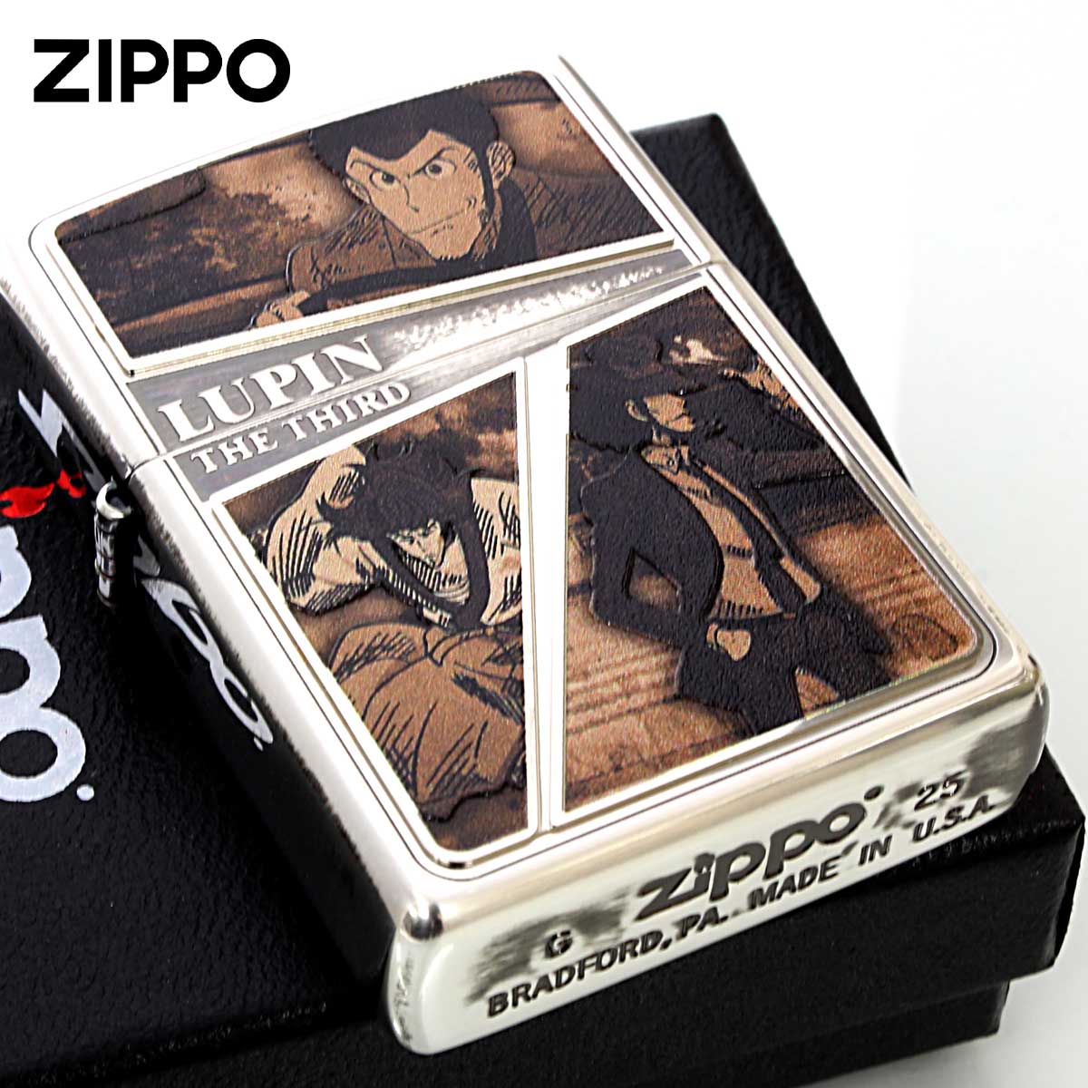 ルパン三世　ジッポライター ZIPPO（ジッポー） ジッポライター ルパン三世 アニメ キャラ セピア