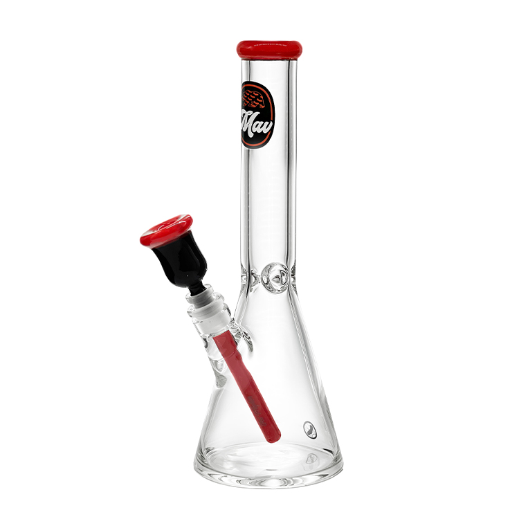 ガラスボング（喫煙用パイプ、煙管）（色：レッド系）｜喫煙具