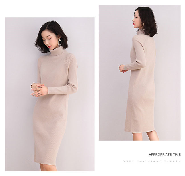 ワンピース 秋新作 ニットワンピース 長袖 大人っぽ ロング丈 マキシ