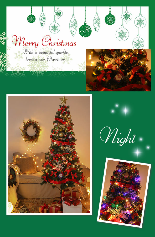 入荷済み+即納 クリスマスツリー Xmas 150cm 180cm追加 LED付き 豪華