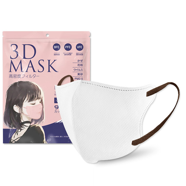 即納 3Dマスク 50枚 立体マスク 不織布 4層構造  カラーマスク チークマスク マスク 2タイプ おしゃれ 小顔 大人用 やわらか不織布 3dマスク 平ゴム PM2.5｜ziyishiye｜12