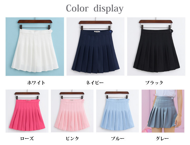 プリーツスカート ミニ 夏 スカート インナー付 レディース ミニ