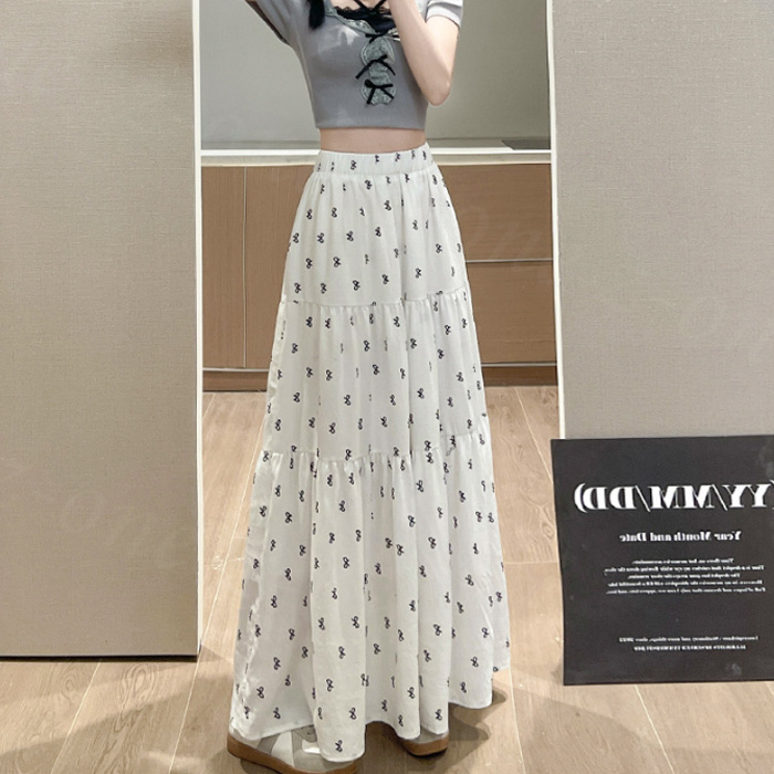 スカート ロング ティアード マキシ レディース プリーツ ウエストゴム