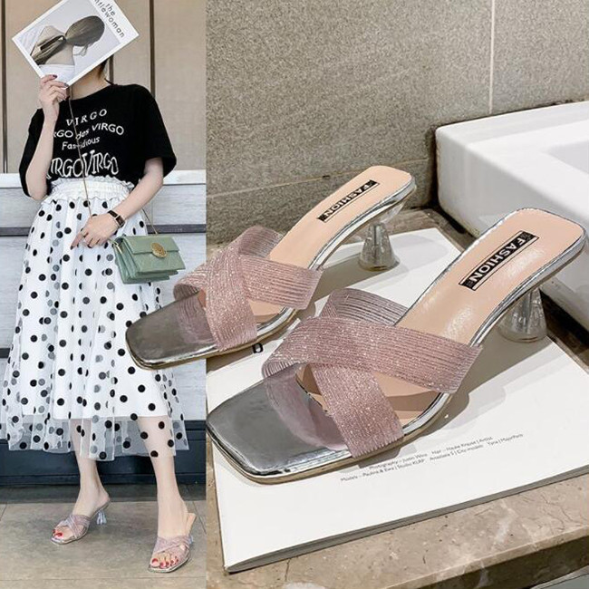 シューズ・サンダルその他 Moma Heeled shoes サンダル 夏新作 レディース ミュール スリッパ ハイヒール 足楽