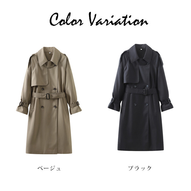 トレンチコートレディース50代 40代2026 春秋ロング 大きいサイズ