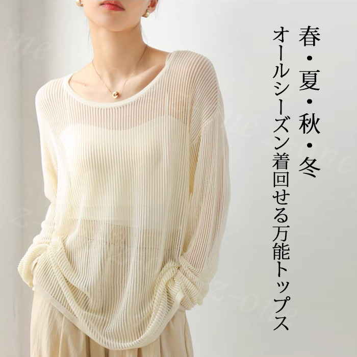 シアーロングT シアートップス tシャツ ロンt 長袖 シースルー