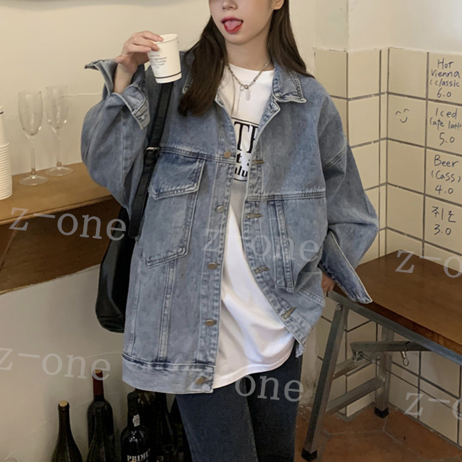 極美品　綺麗目デニムブルゾン 大きいサイズ レディース オーバサイズデニムブルゾン sada-6881
