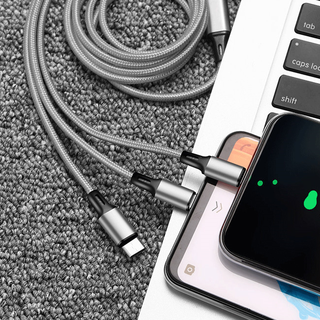 業者様向け3in1伸縮スマホケーブルiphone android30個から注文可 usb type-c iPhone 3in1 90日保証 充電ケーブル 充電器 Android 充電
