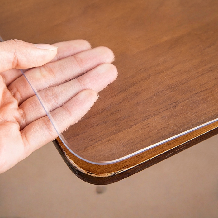 オーダーできる 厚さ3mm テーブルクロス 透明 PVC テーブルマット
