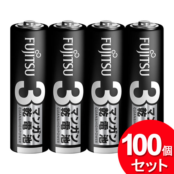 100個セット FDK マンガン乾電池 単3形 4本パック R6PU（4S
