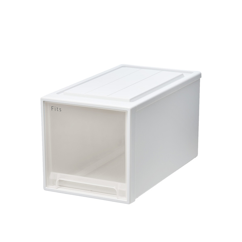 新品 Fits ホワイトクリア収納ケース 30x53x23cm 4個セット Fits 4個セット 天馬 フィッツケース 53-30L （L-30） WC（ホワイト