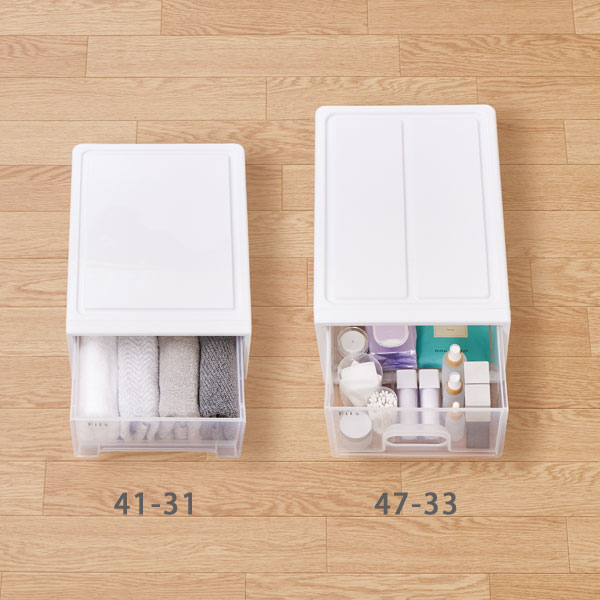 Fits 天馬 フィッツケース 47-33 （S） WC（ホワイトクリア） 収納