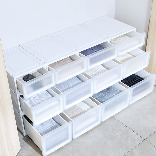 2個セット 天馬 Fits フィッツケース アドバンス 55-40L （フィッツユニット4030） WC（ホワイトクリア） 収納ケース 引き出し（幅40cm×奥行55cm×高さ30cm）の画像