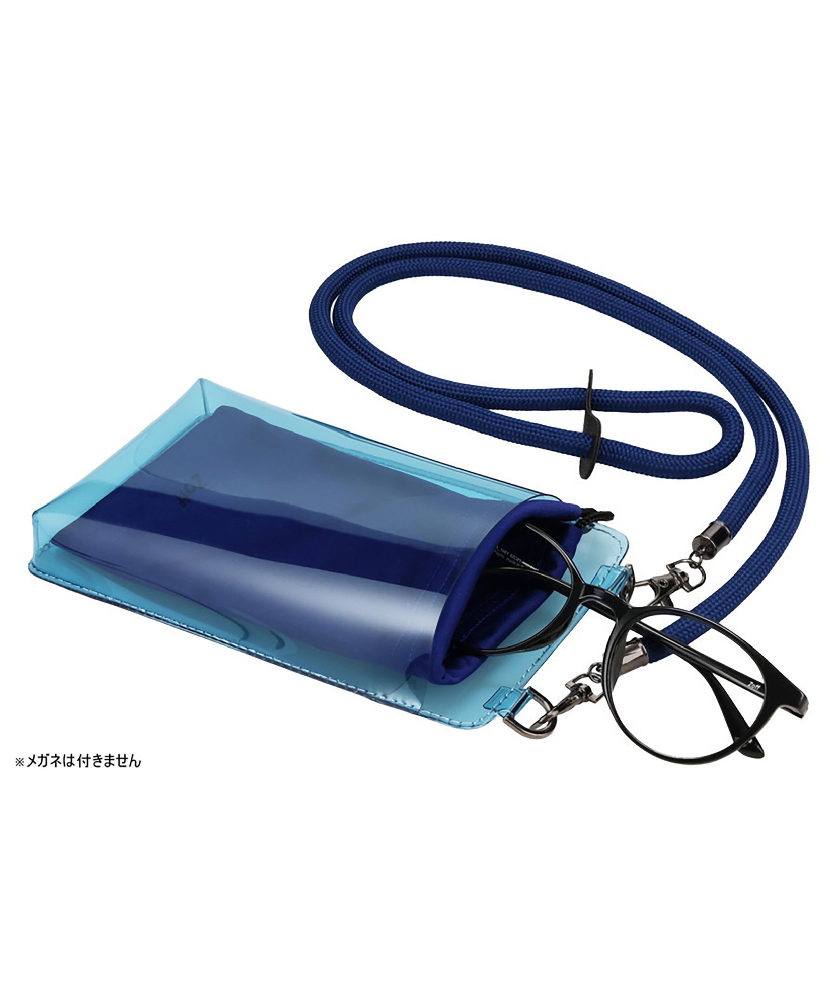 Zoff（ゾフ） メガネ・サングラス ケース 【クリア素材】 ミニバッグ